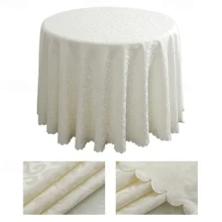 Wedding Decor Tablecloth Red Round Table Cloth Cover for Hotel Restrant Dining,Table Cloth for Harvest, Xmas Holiday, Winter, and Parties