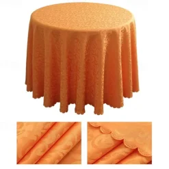 Wedding Decor Tablecloth Red Round Table Cloth Cover for Hotel Restrant Dining,Table Cloth for Harvest, Xmas Holiday, Winter, and Parties