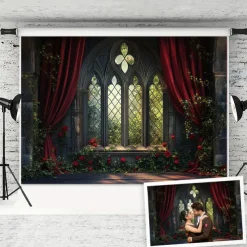 Wedding Decorations Backdrop Photograph Wall Hanging Large Tapestry Art Mural Decor Blanket Curtain Home Bedroom Living Room Decoration Window View Roses