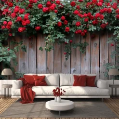 Wedding Decorations Backdrop Photograph Wall Hanging Large Tapestry Art Mural Decor Blanket Curtain Home Bedroom Living Room Decoration Window View Roses