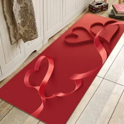 Wedding Heart Area Rug Kitchen Mat Non-Slip Oil Proof Floor Mat Rug Indoor Outdoor Mat Bedroom Decor Bathroom Mat Entrance Rug Door Mat