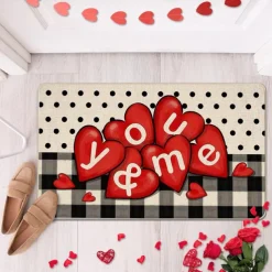 Wedding Heart Doormat Kitchen Mat Floor Mat Non-Slip Area Rug Oil Proof Rug Indoor Outdoor Mat Bedroom Decor Bathroom Mat Entrance Rug