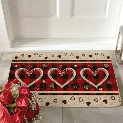 Wedding Heart Doormat Kitchen Mat Floor Mat Non-Slip Area Rug Oil Proof Rug Indoor Outdoor Mat Bedroom Decor Bathroom Mat Entrance Rug