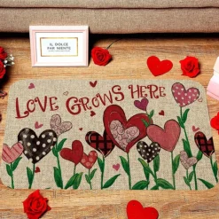 Wedding Heart Doormat Kitchen Mat Floor Mat Non-Slip Area Rug Oil Proof Rug Indoor Outdoor Mat Bedroom Decor Bathroom Mat Entrance Rug