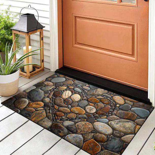 Wedding Love Cobblestone Doormat Kitchen Mat Floor Mat Non-Slip Area Rug Oil Proof Rug Indoor Outdoor Mat Bedroom Decor Bathroom Mat Entrance Rug