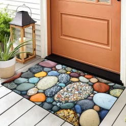 Wedding Love Cobblestone Doormat Kitchen Mat Floor Mat Non-Slip Area Rug Oil Proof Rug Indoor Outdoor Mat Bedroom Decor Bathroom Mat Entrance Rug