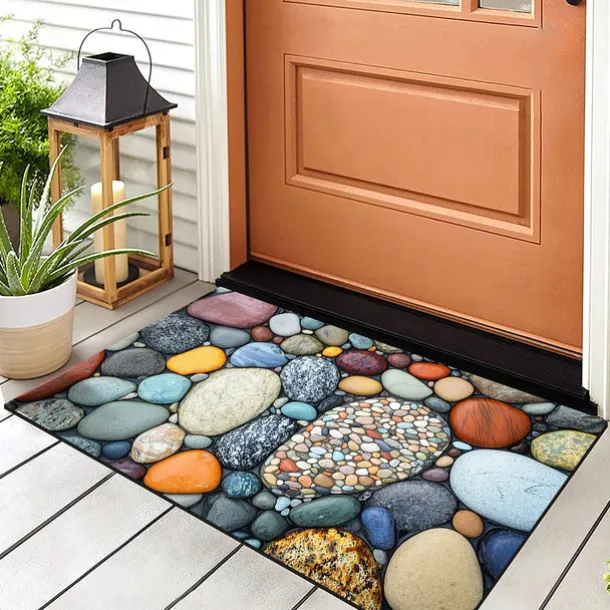 Wedding Love Cobblestone Doormat Kitchen Mat Floor Mat Non-Slip Area Rug Oil Proof Rug Indoor Outdoor Mat Bedroom Decor Bathroom Mat Entrance Rug