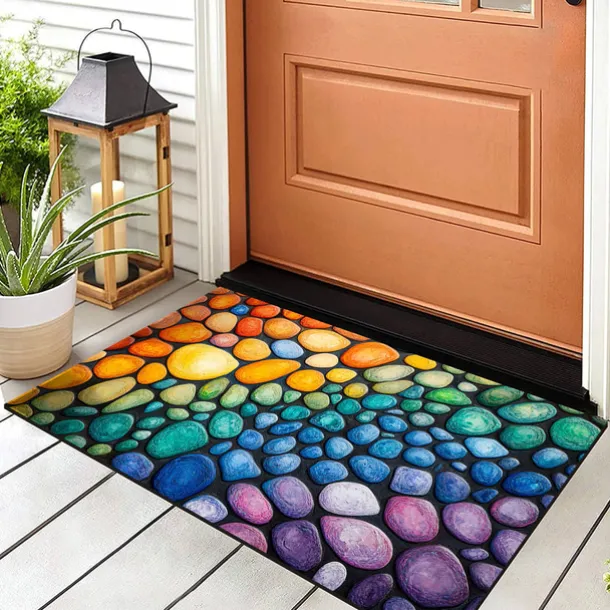 Wedding Love Cobblestone Doormat Kitchen Mat Floor Mat Non-Slip Area Rug Oil Proof Rug Indoor Outdoor Mat Bedroom Decor Bathroom Mat Entrance Rug