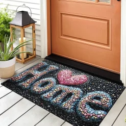 Wedding Love Cobblestone Doormat Kitchen Mat Floor Mat Non-Slip Area Rug Oil Proof Rug Indoor Outdoor Mat Bedroom Decor Bathroom Mat Entrance Rug