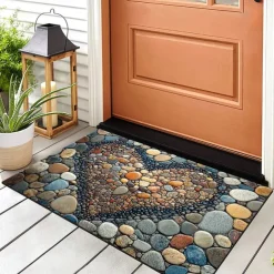 Wedding Love Cobblestone Doormat Kitchen Mat Floor Mat Non-Slip Area Rug Oil Proof Rug Indoor Outdoor Mat Bedroom Decor Bathroom Mat Entrance Rug