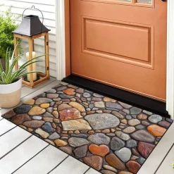 Wedding Love Cobblestone Doormat Kitchen Mat Floor Mat Non-Slip Area Rug Oil Proof Rug Indoor Outdoor Mat Bedroom Decor Bathroom Mat Entrance Rug
