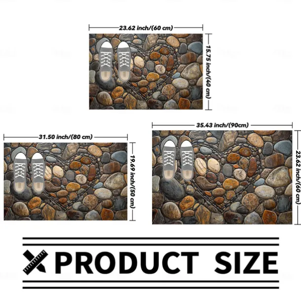 Wedding Love Cobblestone Doormat Kitchen Mat Floor Mat Non-Slip Area Rug Oil Proof Rug Indoor Outdoor Mat Bedroom Decor Bathroom Mat Entrance Rug