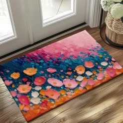 Wedding Oil Painting Flowers Doormat Non-Slip Oil Proof Rug Indoor Outdoor Mat Bedroom Decor Bathroom Mat Entrance Rug Door Mat