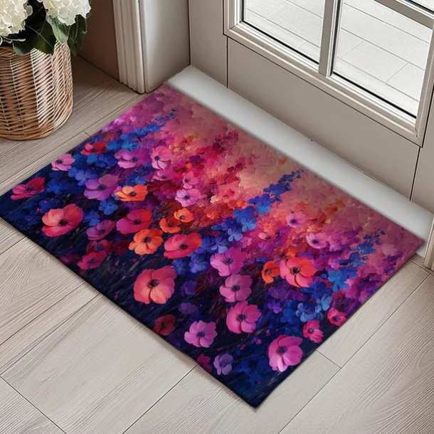 Wedding Oil Painting Flowers Doormat Non-Slip Oil Proof Rug Indoor Outdoor Mat Bedroom Decor Bathroom Mat Entrance Rug Door Mat