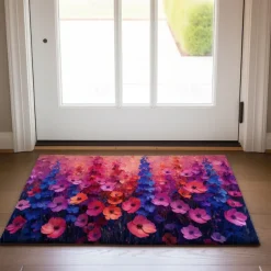 Wedding Oil Painting Flowers Doormat Non-Slip Oil Proof Rug Indoor Outdoor Mat Bedroom Decor Bathroom Mat Entrance Rug Door Mat