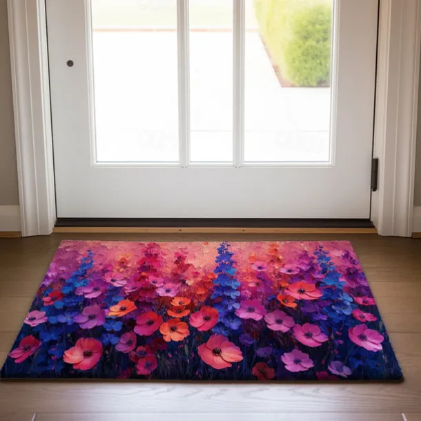 Wedding Oil Painting Flowers Doormat Non-Slip Oil Proof Rug Indoor Outdoor Mat Bedroom Decor Bathroom Mat Entrance Rug Door Mat