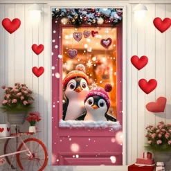 Wedding Outdoor Decorations Door Covers Door Tapestry Door Curtain Decoration Backdrop Indoor/Outdoor Door Banner for Front Door Farmhouse Animals