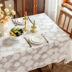 Wedding Tablecloths Elegant Design for Sophisticated Occasions Romantic Accents to Enhance the Atmosphere Perfect for Weddings, Receptions, and Banquets Durable, Stylish, and Easy to Maintain