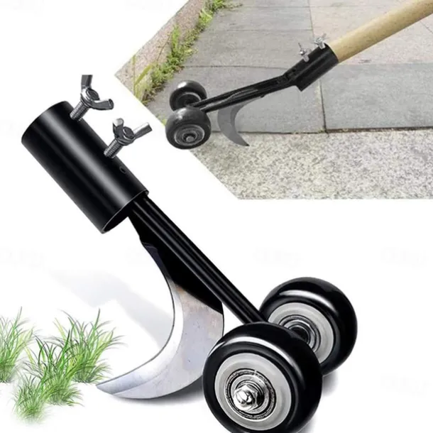 Weed Puller Tool with Wheels, Stand Up Weeding Tools for Garden Patio Backyard Lawn Sidewalk Driveways Weeds