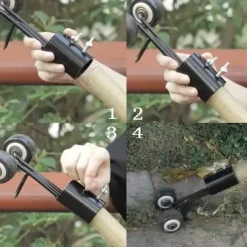 Weed Puller Tool with Wheels, Stand Up Weeding Tools for Garden Patio Backyard Lawn Sidewalk Driveways Weeds