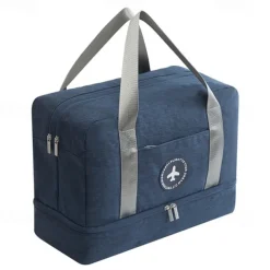 Weekender Bag Travel Duffel Bag with Shoe Compartment, Gym Bag with Wet Dry Separation for Women Men, Large Capacity Handheld Waterproof Travel Bag, Wet-Dry Separation for Beach and Gym