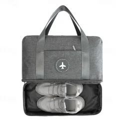 Weekender Bag Travel Duffel Bag with Shoe Compartment, Gym Bag with Wet Dry Separation for Women Men, Large Capacity Handheld Waterproof Travel Bag, Wet-Dry Separation for Beach and Gym