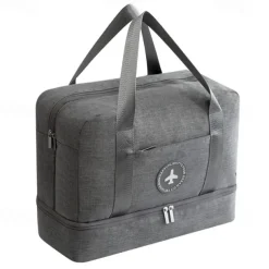 Weekender Bag Travel Duffel Bag with Shoe Compartment, Gym Bag with Wet Dry Separation for Women Men, Large Capacity Handheld Waterproof Travel Bag, Wet-Dry Separation for Beach and Gym