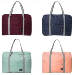 Weekender Bag Travel Duffel Bag with Shoe Compartment, Gym Bag with Wet Dry Separation for Women Men, Waterproof Foldable Oxford Travel Bag, Handheld Luggage for Outdoor and Packing