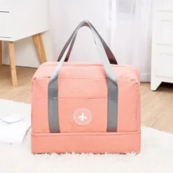 Weekender Bag Travel Duffel Bag with Shoe Compartment, Gym Bag with Wet Dry Separation for Women Men, Waterproof Luggage Bag with Wet-Dry Separation, Beach, Swimming & Fitness Organizer