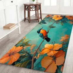 Welcome Flower Patterned Flannel Home Mats Can Be Used For Door Mats Sofa Mats Mattresses Bathroom Living Room Bedroom Mats Comfortable And Soft