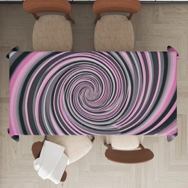 Whirlpool Print Rectangle Tablecloth Waterproof Rectangular Table Cloth for Kitchen Dining