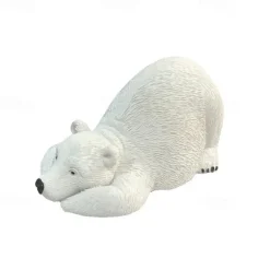 White Bear Toilet Bolt Caps Decorative & Durable Resin Cute Bolts Covers Set