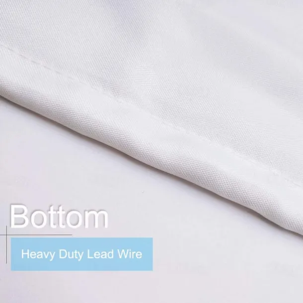 White Shower Curtain Liner White Water Repellent Weighted Fabric 180cm*180cm(70"*70") for Bathroom Hotel Spa, Odorless, Washable