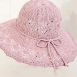 Wide Brim Straw Sun Hat for Women, Floppy Beach Hat with Bowknot, UV Protection Summer Hat, Foldable Outdoor Travel Visor