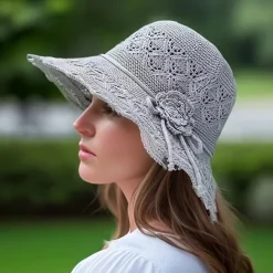 Wide Brim Straw Sun Hat for Women, Floppy Beach Hat with Bowknot, UV Protection Summer Hat, Foldable Outdoor Travel Visor