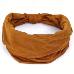 Wide Headbands For Women Non Slip Soft Elastic Hair Bands Yoga Running Sports Workout Gym Head Wraps Knotted Cotton Cloth African Turbans Bandana