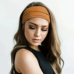 Wide Headbands For Women Non Slip Soft Elastic Hair Bands Yoga Running Sports Workout Gym Head Wraps Knotted Cotton Cloth African Turbans Bandana