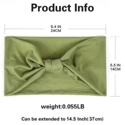 Wide Headbands For Women Non Slip Soft Elastic Hair Bands Yoga Running Sports Workout Gym Head Wraps Knotted Cotton Cloth African Turbans Bandana