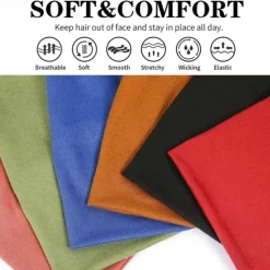 Wide Headbands For Women Non Slip Soft Elastic Hair Bands Yoga Running Sports Workout Gym Head Wraps Knotted Cotton Cloth African Turbans Bandana