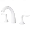 Widespread Bathroom Faucet Sink Mixer Basin Taps, Twin Handle Vessel Tap with Cold and Hot Hose