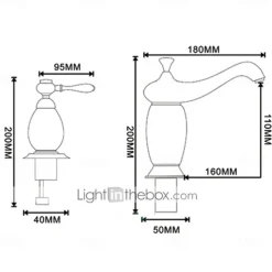Widespread Bathroom Sink Mixer Faucet, 3 Hole 2 Handle Gold Brass Basin Taps Washroom Vessel Water Tap, Hot and Cold Hose Deck Mounted