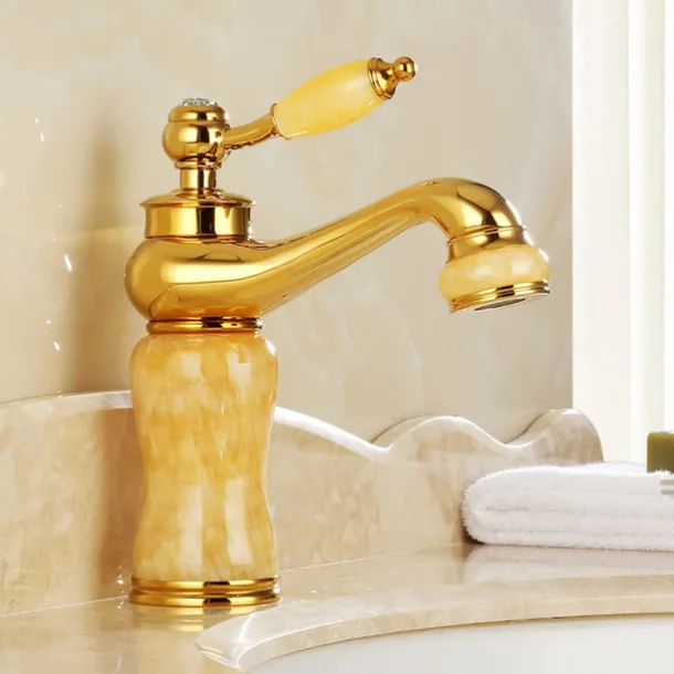 Widespread Bathroom Sink Mixer Faucet - Electroplated Centerset Handle One HoleBath Taps, Brass Basin Taps Single Handle with Hot and Cold Hose