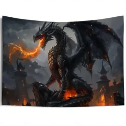 Wild Dragon Hanging Tapestry Wall Art Large Tapestry Mural Decor Photograph Backdrop Blanket Curtain Home Bedroom Living Room Decoration
