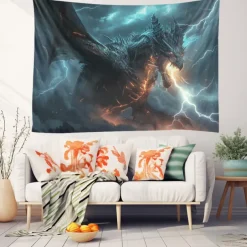 Wild Dragon Hanging Tapestry Wall Art Large Tapestry Mural Decor Photograph Backdrop Blanket Curtain Home Bedroom Living Room Decoration