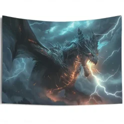 Wild Dragon Hanging Tapestry Wall Art Large Tapestry Mural Decor Photograph Backdrop Blanket Curtain Home Bedroom Living Room Decoration