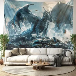 Wild Dragon Hanging Tapestry Wall Art Large Tapestry Mural Decor Photograph Backdrop Blanket Curtain Home Bedroom Living Room Decoration