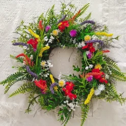 Wild Flower Garland Spring And Summer Garland Front Door Simulation Dry Flower Garland Plant Immortal Flower 45Cm