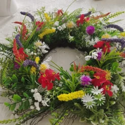 Wild Flower Garland Spring And Summer Garland Front Door Simulation Dry Flower Garland Plant Immortal Flower 45Cm