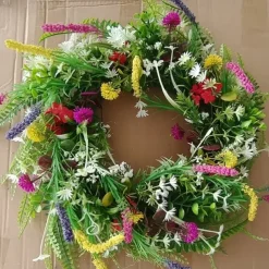 Wild Flower Garland Spring And Summer Garland Front Door Simulation Dry Flower Garland Plant Immortal Flower 45Cm