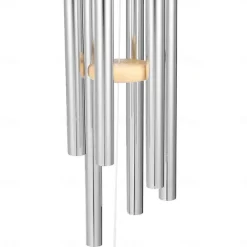 Wind Chimes with 6 Aluminum Tubes Wooden Wind Bell Memorial Wind Chimes Best Gift Chimes Decor for Garden Patio Outdoor Hanging Decor